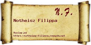 Notheisz Filippa névjegykártya